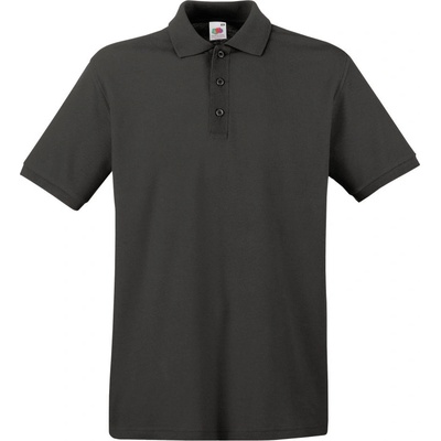 Fruit of the Loom polokošile Premium polo krátký rukáv COT-163218a3701 grafitová světlá