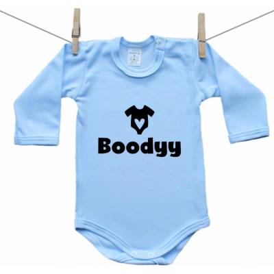 Boodyy Modré body s dlhým rukávom Boodyy