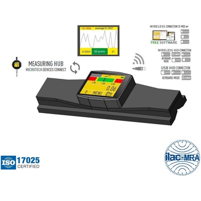 Microtech Дигитален хоризонтален високо прецизен машинен нивелир Microtech Computerized, Wireless+USB, 152110030 - 300 mm, 0.05 mm/m (152110030)