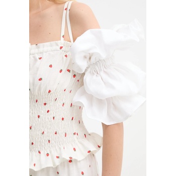 The Sleeper Ленена блуза The Sleeper дамска в бежово с десен ALTP01C093N (ALTP01C093N)