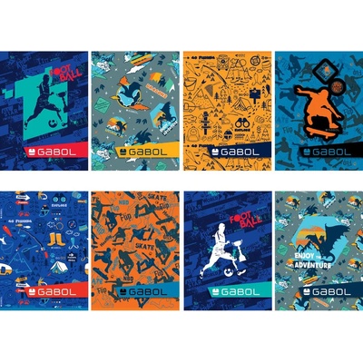 Gabol Тетрадка gabol А5 20л, малък квадрат - момчета