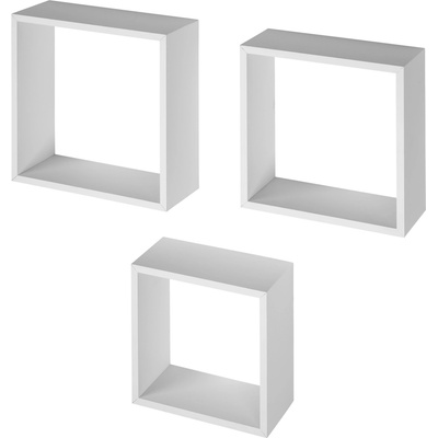 Livarno® Súprava regálových kociek, 3-dielna, 30 x 30 cm 3 regálové kocky, 30 x 30 cm, biela, (100397865)