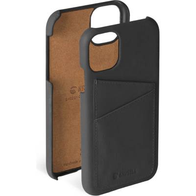 Krusell Гръб Krusell Sunne CardCover естествена кожа за iPhone 11 Pro Max Vintage - Черен