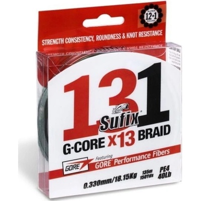 Sufix šnúra 131 G-CORE Svítivě žltá 150m 0,128mm 6,8kg