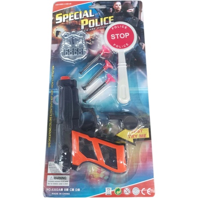 Полицейски комплект с палка, пистолет и белезници Полиция sp
