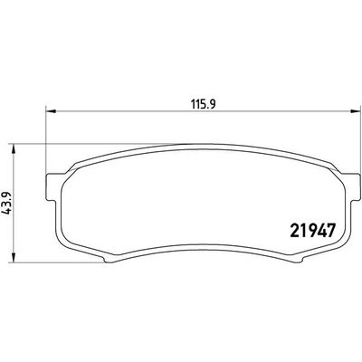 BREMBO Sada brzdových platničiek kotúčovej brzdy P83024