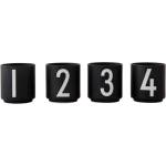 Design Letters Чаши на столче за еспресо aj черни 4 бр (10201302black)