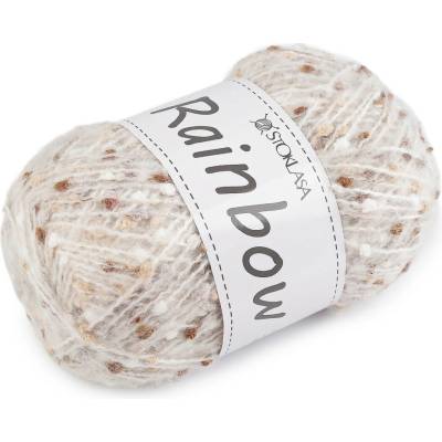 Stoklasa Pletací příze mohérová Rainbow 100 g Balení: 1 ks, Varianta: 19 (15-1) bílo-hnědá 19 (15-1) bílo-hnědá