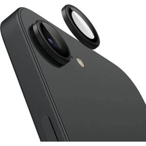  Стъклен протектор Lens Fulm за камера на iPhone 16e/17e, Черен