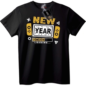 NOONEBRAND Тениска Нова година 2024 за геймъри - 2XL, White
