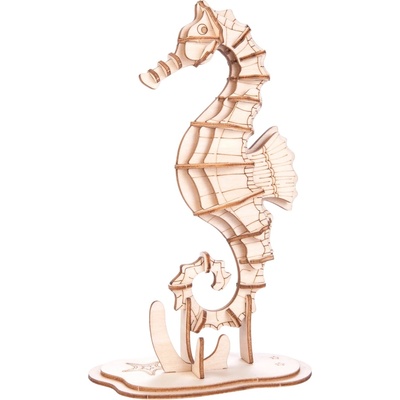 Kikkerland Дървен 3D пъзел Kikkerland - Морско конче (GG110)