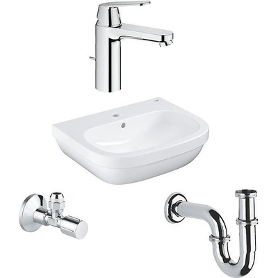 GROHE Комплект Euro Ceramic - порцеланов умивалник 60 cm + стоящ смесител М-Размер