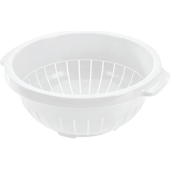 TONTARELLI Cedník malý 27 x v.11 cm, biely, plast