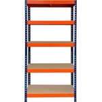 WORKEE Метален стелаж WORKEE 183x45x90 см, 5 MDF рафта х 200 кг (141652)
