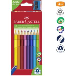 Faber-Castell Цветни моливи FABER-CASTELL Junior триъгълни 10 броя 116510 (116510)
