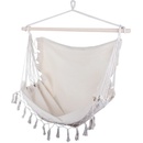 Verk 01432 Závesné hojdacie kreslo so strapcami - béžové