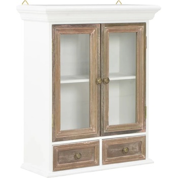 Image 1 of vidaXL Стенен шкаф, бял, 49x22x59 см, инженерно дърво (280073)