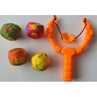 Prak na vystřelování měkkých míčků ARTYK SLINGSHOT FOR SHOOTING SOFT BALLS Oranžová