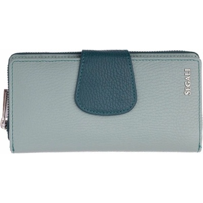 Segali Dámska kožená peňaženka SG-27617 zelená/modrá