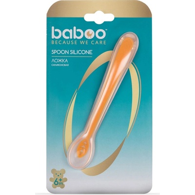 Baboo Lžička silikonová oranžová 6m+