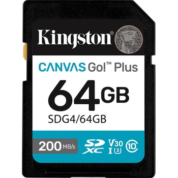 Kingston SDXC Canvas Go Plus 64GB C10/UHS-I/U3/V30 SDG4/64GB