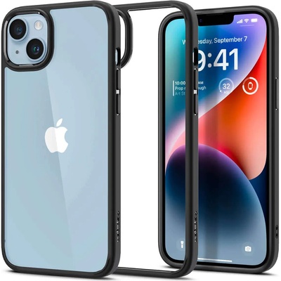 Spigen Ultra Hybrid Case - хибриден кейс с висока степен на защита за iPhone 14 (черен-прозрачен)