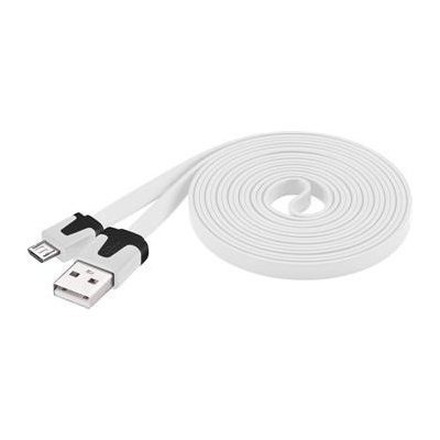 PremiumCord ku2m2fp1 microUSB 2.0, A-B, plochý, bílý