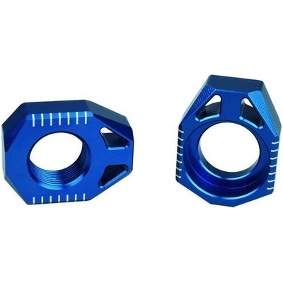 SCAR závodní napínák zadní osy SHERCO 125/250/350/450 SE-R SEF-R '08-'23 barva modrá
