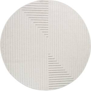 Ayyildiz Кремав кръгъл килим за открито и закрито ø 80 cm Nova 1202 - Ayyildiz Carpets (NOVA80801202CREAM)