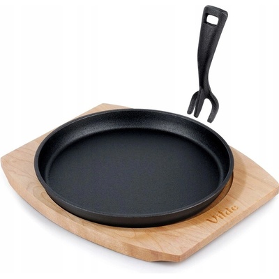 Vilde Litinová pánev na grilování s prkénkem na servírování 22 cm
