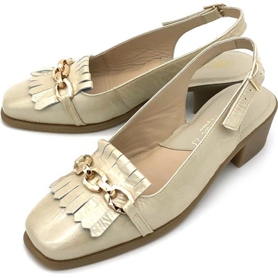 DFC RELAX Dámské kožené lodičky E-5286-03 Relax DC sand