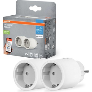 OSRAM - Комплект 2x умна розетка SMART+ MATTER SCHUKO 2300W/230V/10A Wi-Fi бяла (P228175)