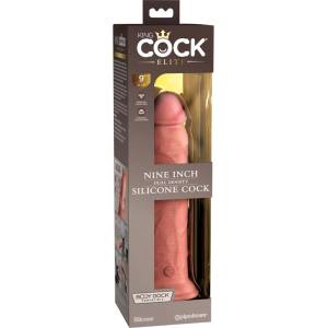 King Cock Elite 9 - реалистично дилдо с вакуум - 23см - телесен цвят