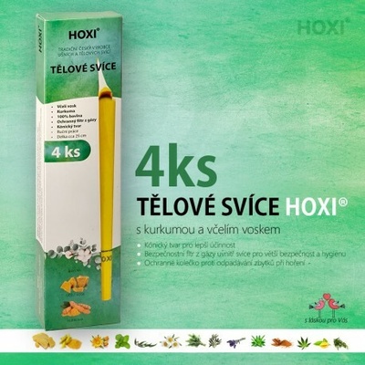 Hoxi Tělové svíce NATURE v krabičce 4 ks – Zboží Dáma
