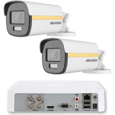 HIKVISION Готов Комплект ZK21320E 2 Камери Hikvision 2MP ColorVu Аудио 20m (ZK21320E)