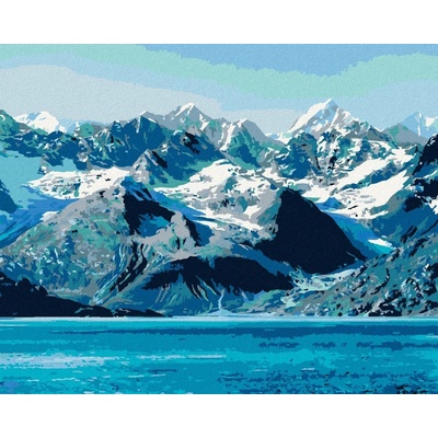 Zuty Malování Podle Čísel Národní Park Glacier Bay 80 x 100 cm Plátno Rám