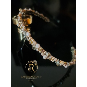 Radi handmade Елегантна диадема с лилави кристали и перли (945)