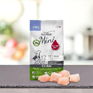 PLATINUM Супер премиум храна Platinum Puppy/Junior Mini Chicken - за кученца до 12 месеца от мини породи, със 73% пилешко месо, годно за човешка консумация- 900гр
