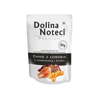 Dolina Noteci Ястие със сьомга, моркови и ориз 300 г - мокра храна за кучета