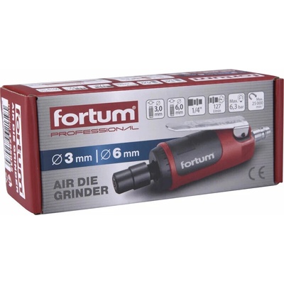 fortum Pneumatická brúska priama, otáčky 25000/min, FORTUM