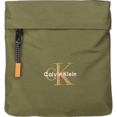 Calvin Klein BOLD FLATPACK khaki čierna oranžová