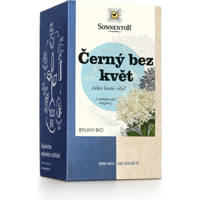 Sonnentor Černý bez květ bio porcovaný dvoukomorový 27 g