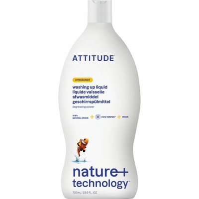 Attitude Přípravek na mytí nádobí citronová kůra 700 ml