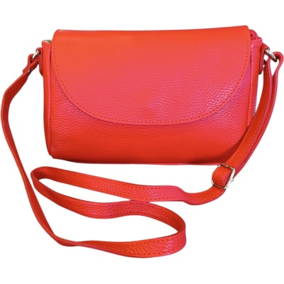 Vera Pelle kožená dámská crossbody červená 1663 D58 ČERVENÁ