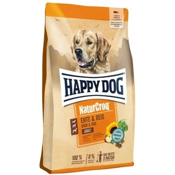 Happy Dog Natur Croq Duck Rice - храна за кучета от всички породи, с патешко, ориз, пълнозърнести съставки, 11 кг, Германия - 61301