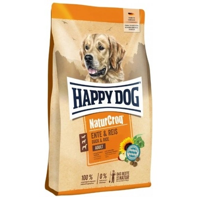 Happy Dog Natur Croq Duck Rice - храна за кучета от всички породи, с патешко, ориз, пълнозърнести съставки, 11 кг, Германия - 61301