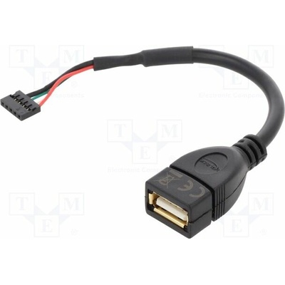 Delock 84831 USB 2.0 USB A zásuvka kolíkový konektor 5pin zlacený