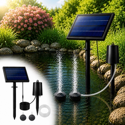 Fapiere Solární provzdušňovač jezírka AP016 – 2200 mAh baterie, 3 režimy, 8 W panel – Zbozi.Blesk.cz