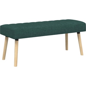 vidaXL Пейка с канали Тъмнозелено 110 x 40 x 46 cm Текстил (42038492)