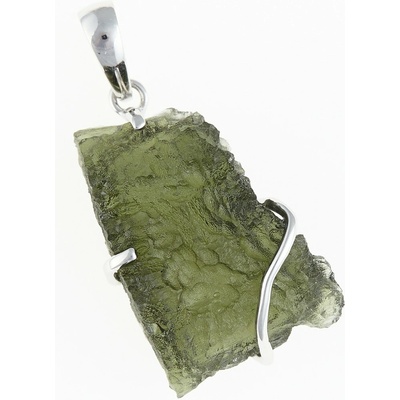 My Moldavite Stříbrný přívěsek s přírodním vltavínem SM12010